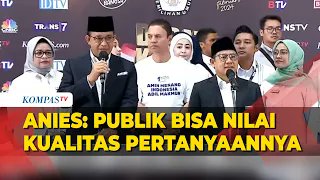 Paslon Nomor Urut 1, Anies Baswedan dan Muhaimin Iskandar (Cak Imin) menyampaikan keterangannya usai debat Cawapres pada Jumat, (22/12/2023). Anies dan Cak Imin sempat mengomentari strategi dari pihak lain dalam memberikan pertanyaan saat debat. Diketahui Debat Cawapres untuk Pilpres 2024 digelar di JCC, Jakarta. Simak selengkapnya video berikut ini, dan temukan juga berbagai informasi terbaru lainnya hanya di atau Kanal Youtube KompasTV #DebatCawapres #Pemilu2024diKompasTV