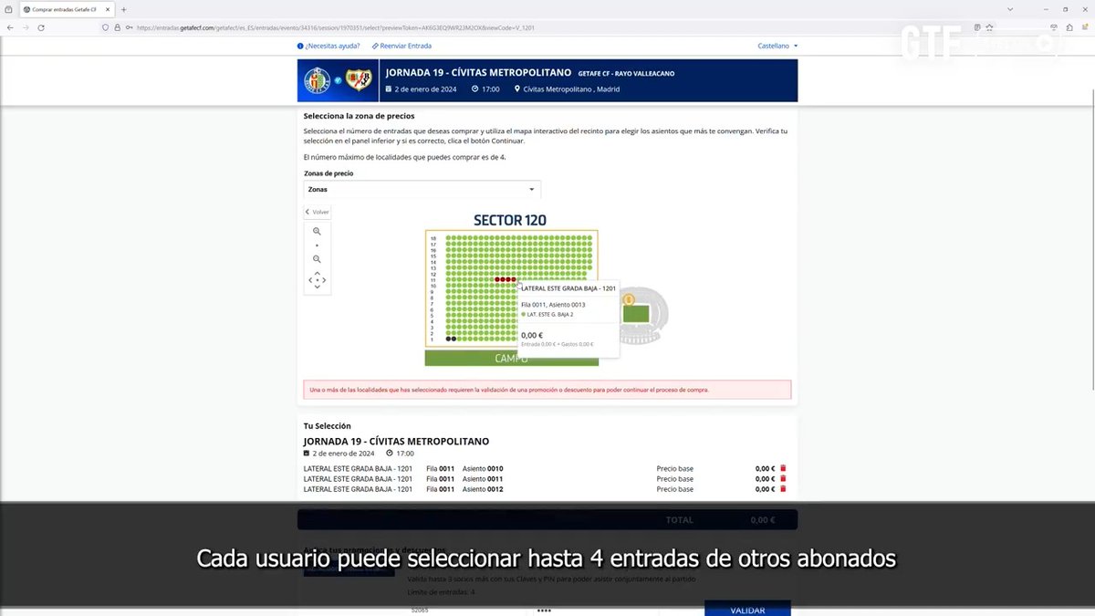 ยกYa estรกn disponibles en nuestra web las entradas para nuestros abonados para el encuentro frente al @rayovallecano del dรญa 2 de Enero en el @metropolitano! ๐๐ Os explicamos en este tutorial como canjear paso a paso tu abono por una entrada โฌ