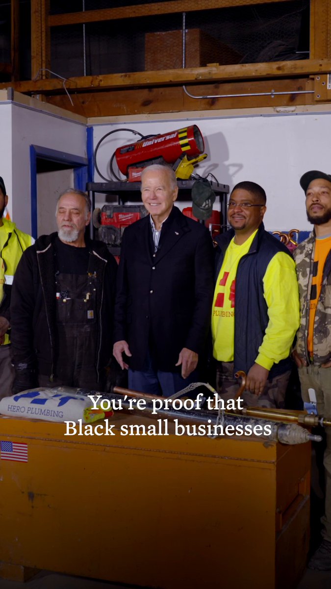 I’m working towards a future where every American can turn on the faucet and drink clean water. My bipartisan infrastructure law and small businesses like Hero Plumbing will take us there.