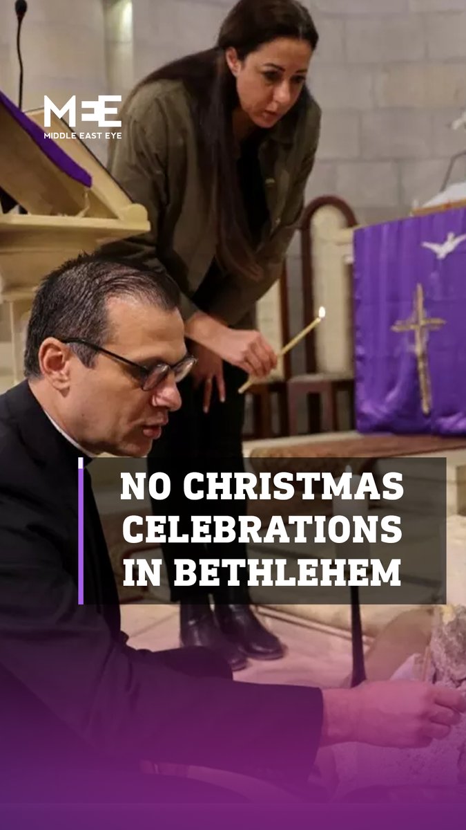 “We will rejoice on the day of the ceasefire. We will celebrate on the day the blockade is lifted.” Decorations, parades, and customary festive displays in Bethlehem will not take place this year, as Christians mourn those killed in Gaza