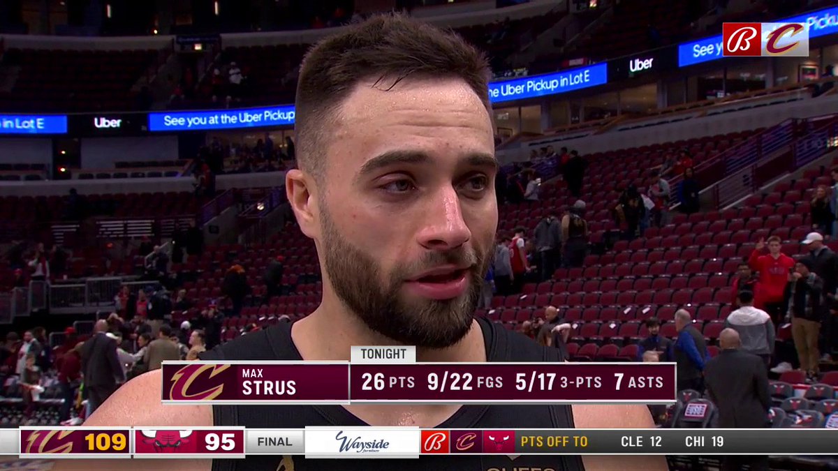"Craig Porter. Craig Porter is my answer. He won us that game." Max Strus praises rookie Craig Porter Jr. in big win Saturday night in Chicago. #LetEmKnow | Cleveland Cavaliers