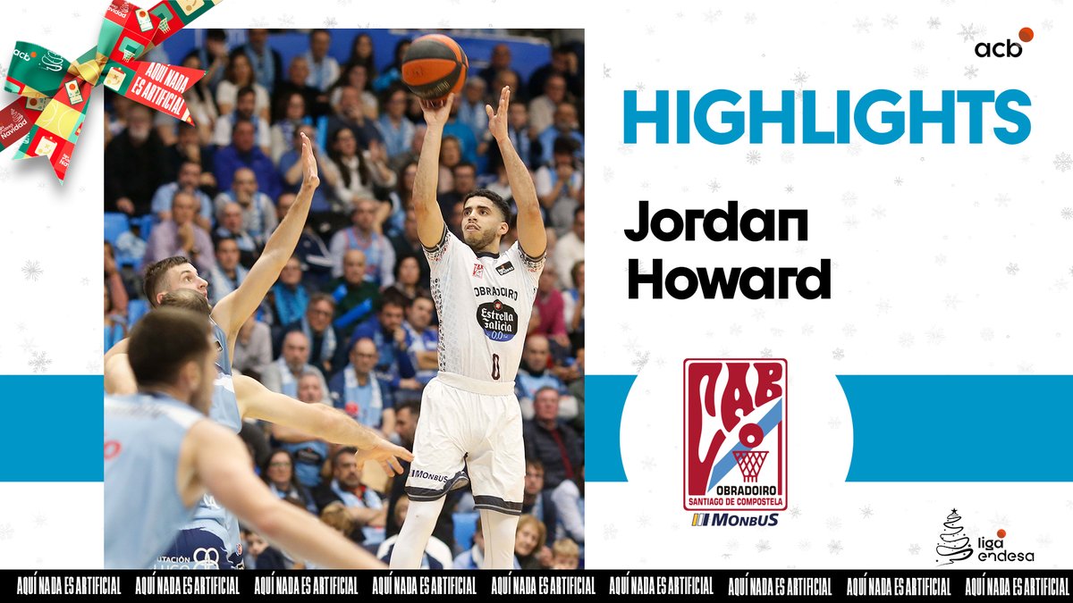 El baloncesto de JORDAN HOWARD debería salir en toooooodos los libros de 𝙢𝙖𝙜𝙞𝙖 🪄 Jordan Howard, clave en la victoria de Monbus MONBUS OBRADOIRO en el derbi gallego: 1⃣8⃣ puntos 1⃣8⃣ valoración #LigaEndesa #ListosParaRomperla