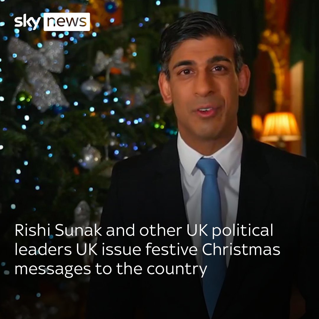 Rishi Sunak has delivered his Christmas message ahead of an election year - along with other political leaders. The Prime Minister paid tribute to the those in the NHS, police forces and armed forces Read more:
