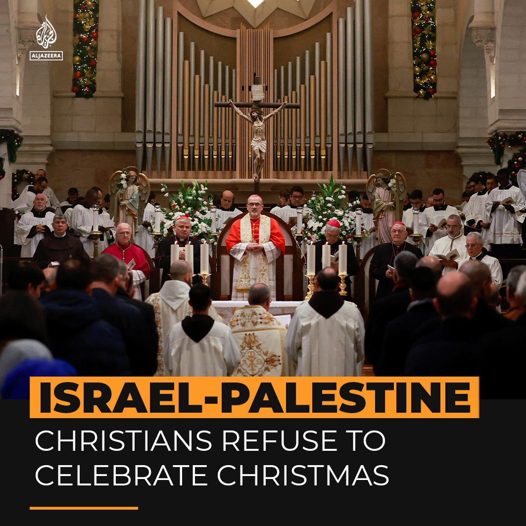 “My family is facing hell on Earth.” Palestinian Christians say they will not celebrate Christmas as they grieve for the people killed in Israel's war on Gaza ⤵️