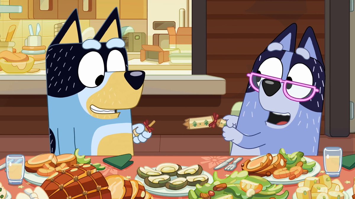 Merry Christmas to all around the world with Socks 🌏 🎄 #Bluey #BlueysChristmas
