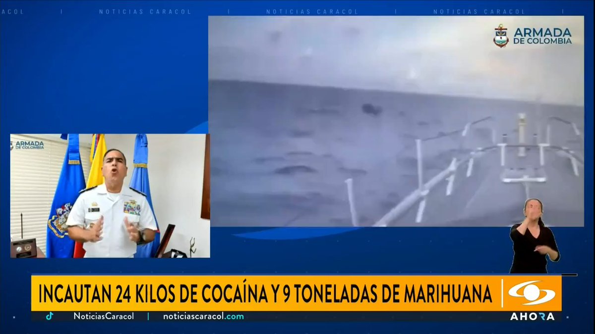 Operación de la Armada de Colombia y la Fuerza Aérea llevó a la incautación de nueve toneladas de marihuana y 24 kilos de cocaína en aguas cerca a Barranquilla. Más en