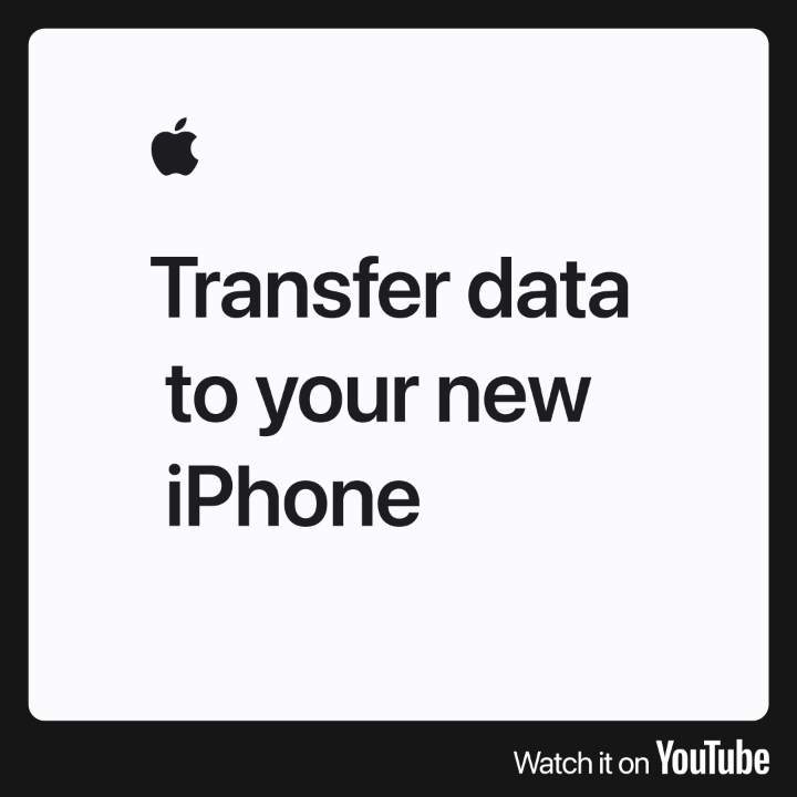New iPhone, same data. 🤩 Watch our video on YouTube to learn three ways you can transfer data to your new iPhone: