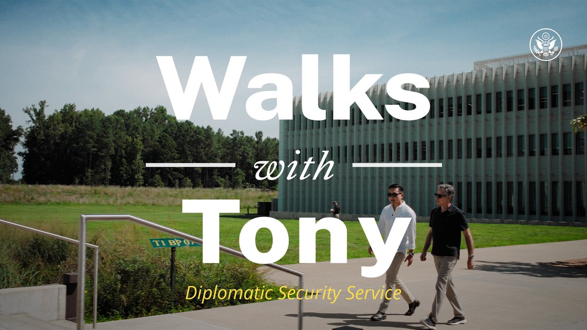 Check out #WalksWithTony, where he talks about the important work of Diplomatic Security Service special agents around the world and visits our training facility earlier this summer.