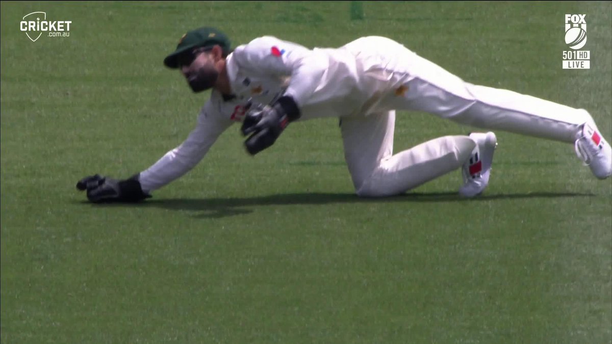 "A rip-snorter!" Mohammad Rizwan with a pearler in his right glove! #PlayOfTheDay @Nrmainsurance #AUSvPAK