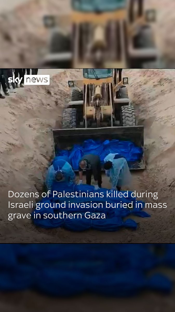 Dozens of unidentified bodies that were taken by Israeli forces during the ground invasion in northern Gaza were buried in a mass grave in Rafah, south of the Strip. 🔗