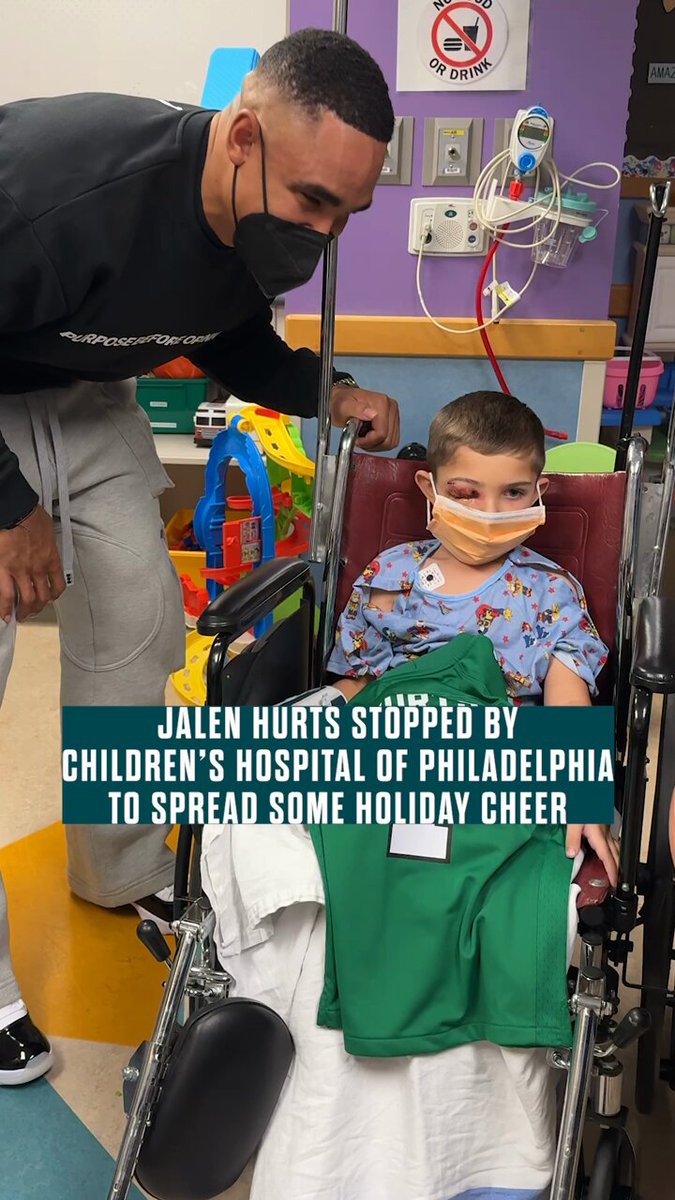 Nothing better than seeing their reactions 🥹 @jalenhurts | Children's Hospital
