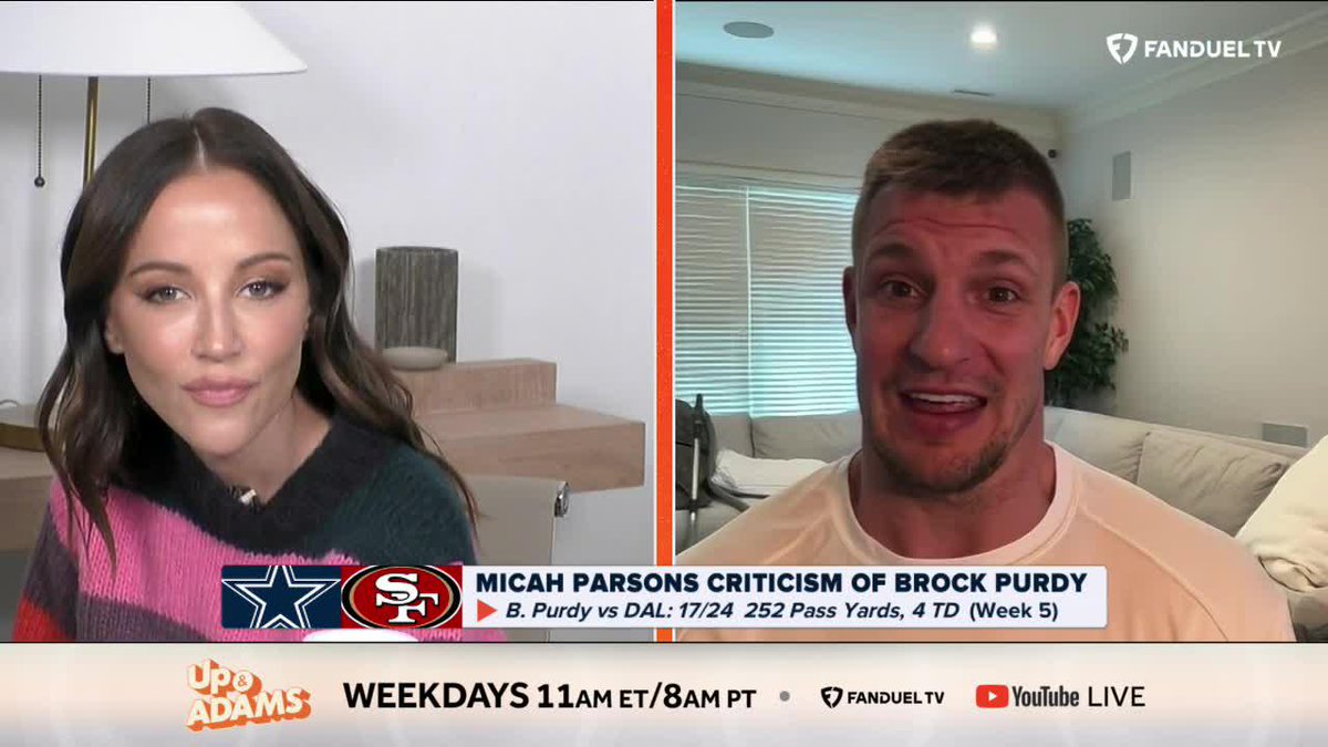 "It's really weird..." Rob Gronkowski on Micah Parsons post about Brock Purdy 🔊 Kay Adams