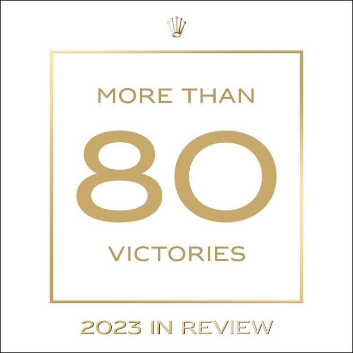 A time to celebrate. This year, members of the #RolexFamily won more than 80 titles between them across tennis, golf, skiing, equestrianism and yachting. We thank them for perpetuating our long-standing association with sporting success. More #Perpetual