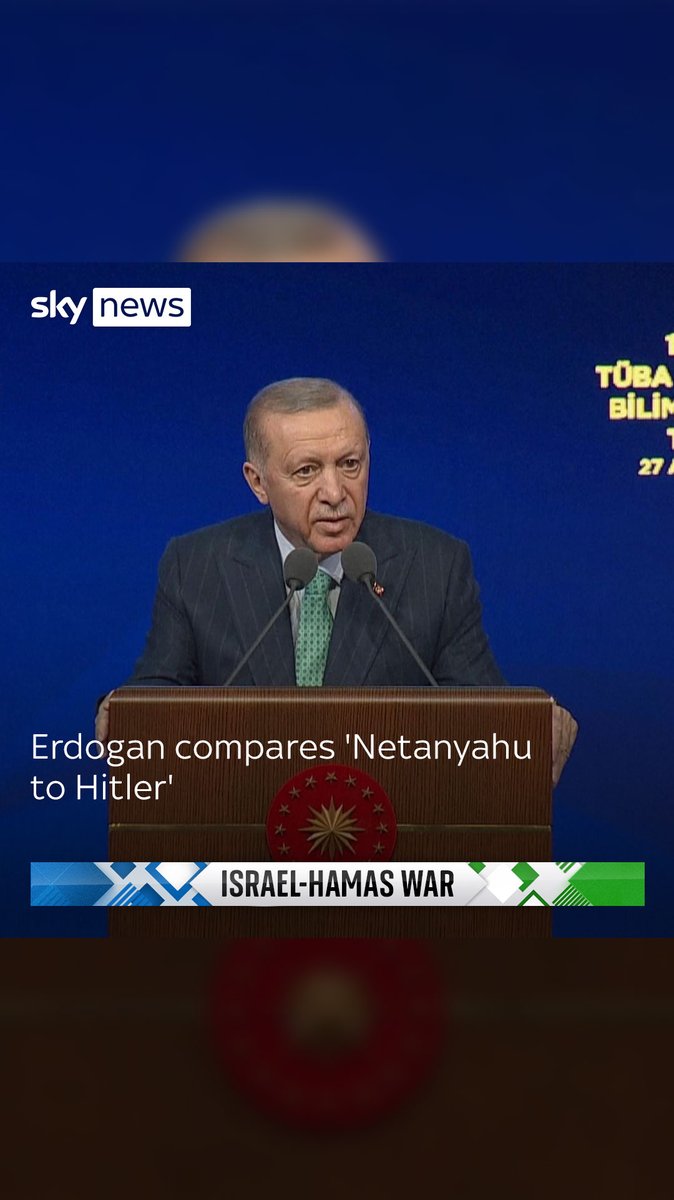 Turkish president Erdogan compares Israeli leader Benjamin Netanyahu to Hitler. Read more on the Israel-Hamas war: