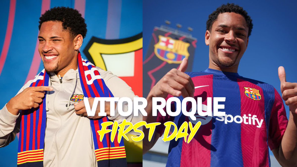 🎬 Vitor Roque's first day in Barcelona!