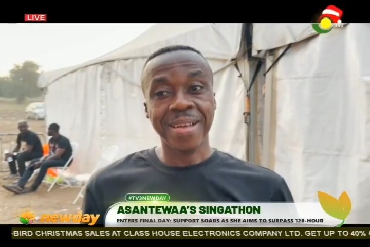 "You have fought a good fight," says the husband of Afua Asantewaa, thanking Ghanaians for their support and sending love to his wife. #TV3NewDay #afuaasantewaasingathon