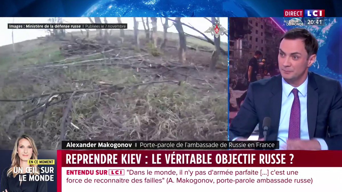 Les Ukrainiens "savent très bien que cette guerre ne peut pas être gagnée comme ça parce qu'ils ont face à eux la Russie", Alexander Makogonov, porte-parole de l'ambassade de Russie en France