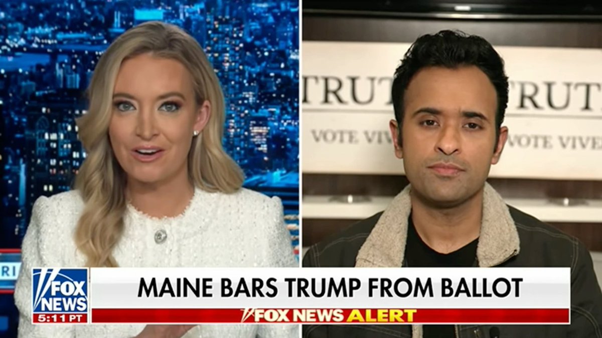 A random person in Maine decides one day that Trump shouldn’t be on the ballot &amp; there you go. It’s unconstitutional. It’s monarchical. It’s anti-American. But it’s happening. Time to wake up.