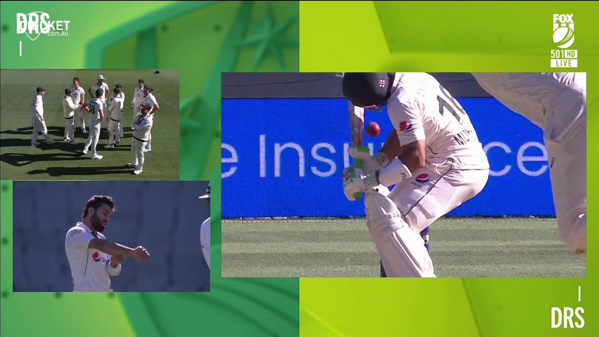 Wicket 250 for Pat Cummins! 🎉 The third umpire decided the ball flicked Mohammad Rizwan's sweatband on the way through. #MilestoneMoment | NRMA Insurance | #AUSvPAK