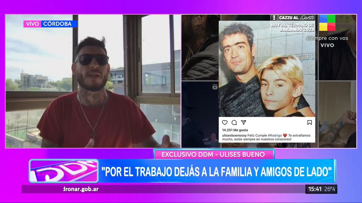 🗣️ Ulises Bueno vuelve a los escenarios: "Aprendí a quererme", y dijo: "Estaba viviendo la misma película que Rodrigo pero quise cambiar el final" Cc eldiariodemarianaok