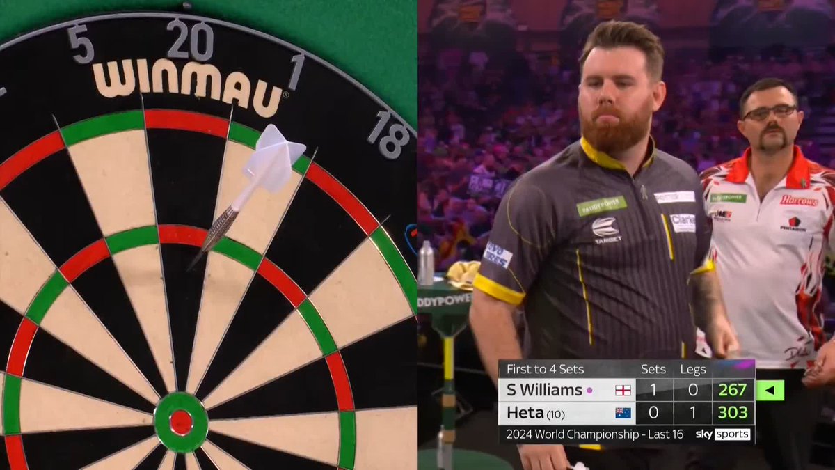 170 FROM WILLIAMS!! 🙌 The crowd were up and Williams delivered... 👏 An incredible checkout from Scott Williams as he finds the big fish to send Ally Pally wild!