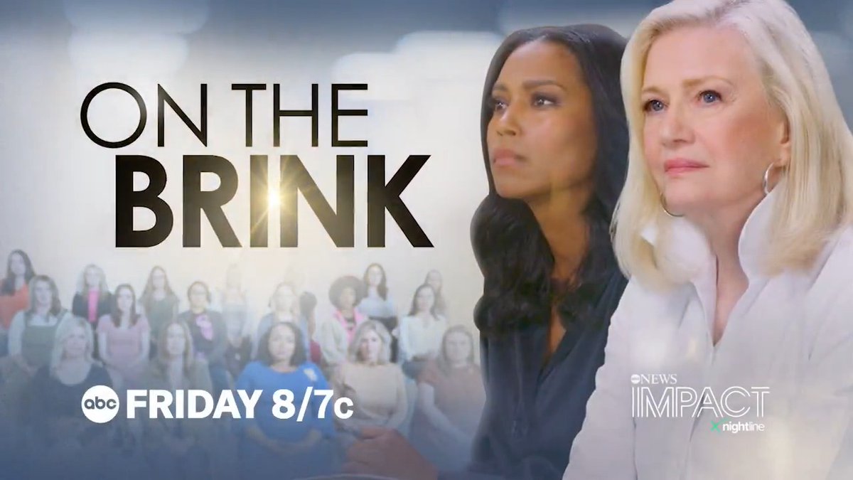 .Diane Sawyer & @RachelVScott spoke with 18 women about the hidden realities — and devastating consequences — of the medical exceptions in abortion laws across the country. Tune in to “On the Brink” Friday, Jan. 5 8/7c on ABC News, and stream IMPACT x Nightline on @Hulu.