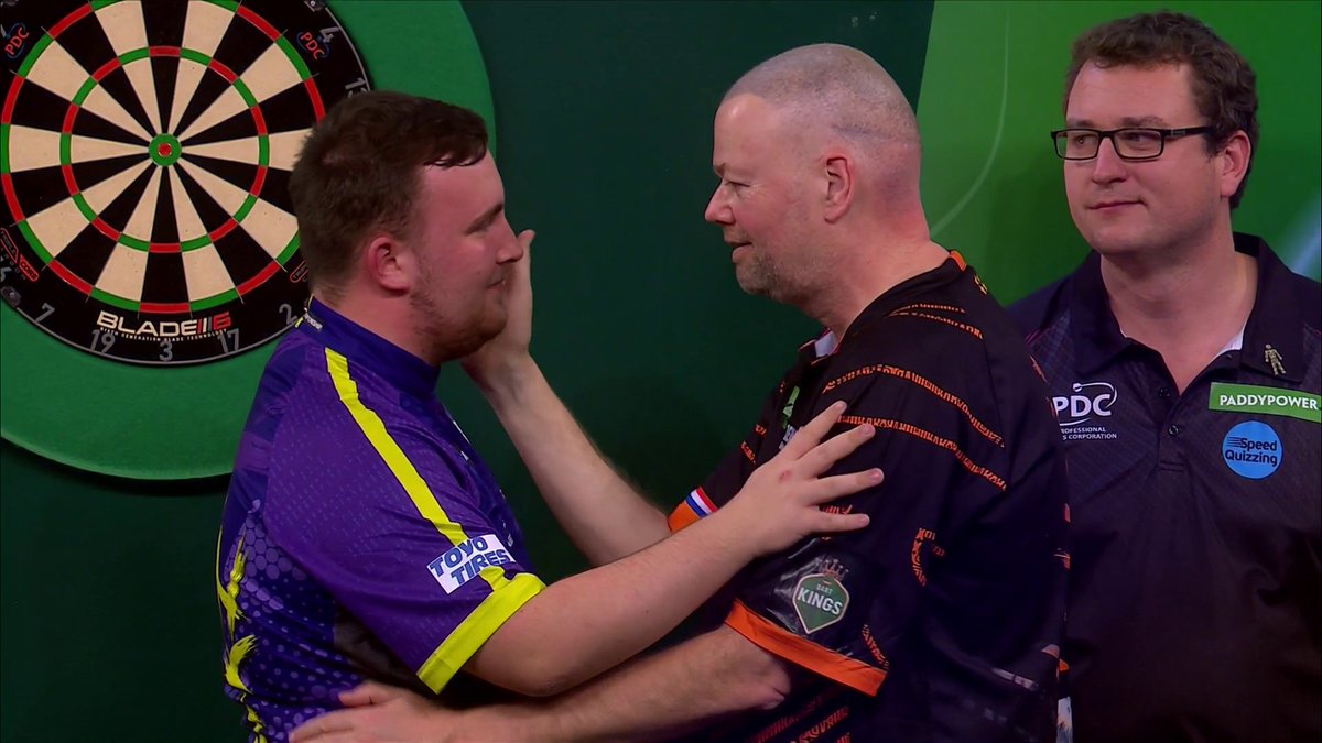 WHAT A PERFORMANCE Luke Littler knocks out his idol Raymond van Barneveld 🎯