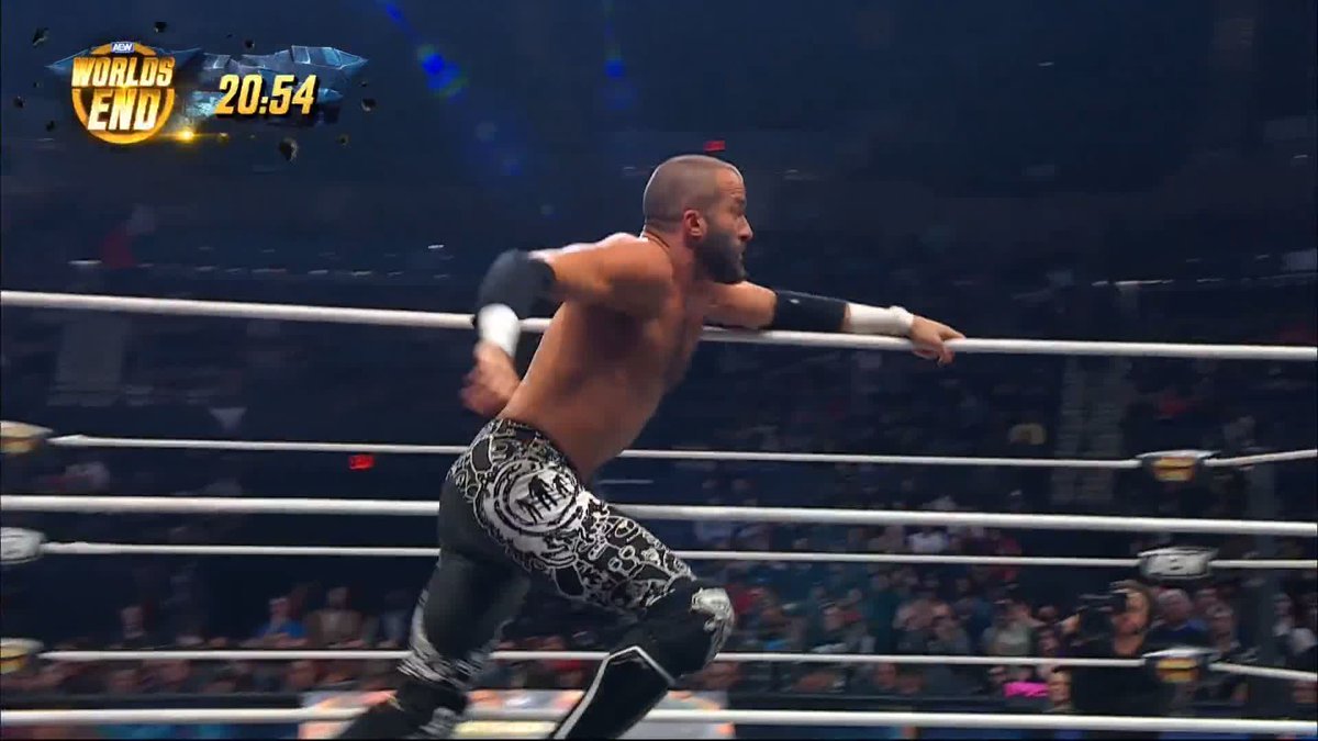 Killswitch (Luchasaurus) has outlasted all the other 19 competitors and has a shot at the TNT Title anytime, anywhere! Order #AEWWorldsEnd LIVE on PPV! 🇺🇸: 🌐: