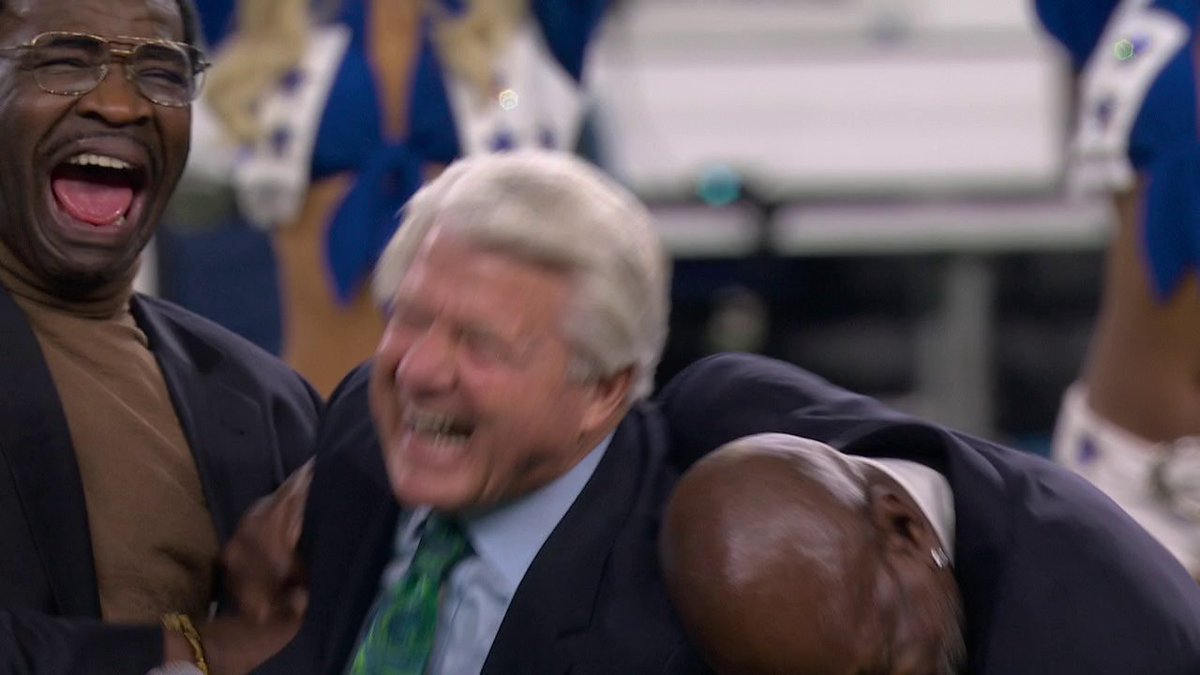 "HOW 'BOUT THEM COWBOYS!" Jimmy Johnson ended his Ring of Honor ceremony like only he could 👏 Dallas Cowboys