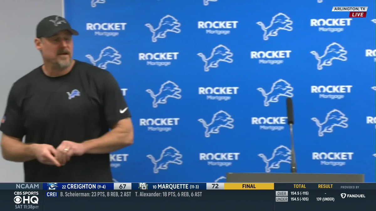 "The explanation was 70 reported." "Did Decker report?" "Yes." - Lions coach Dan Campbell on the illegal touching penalty