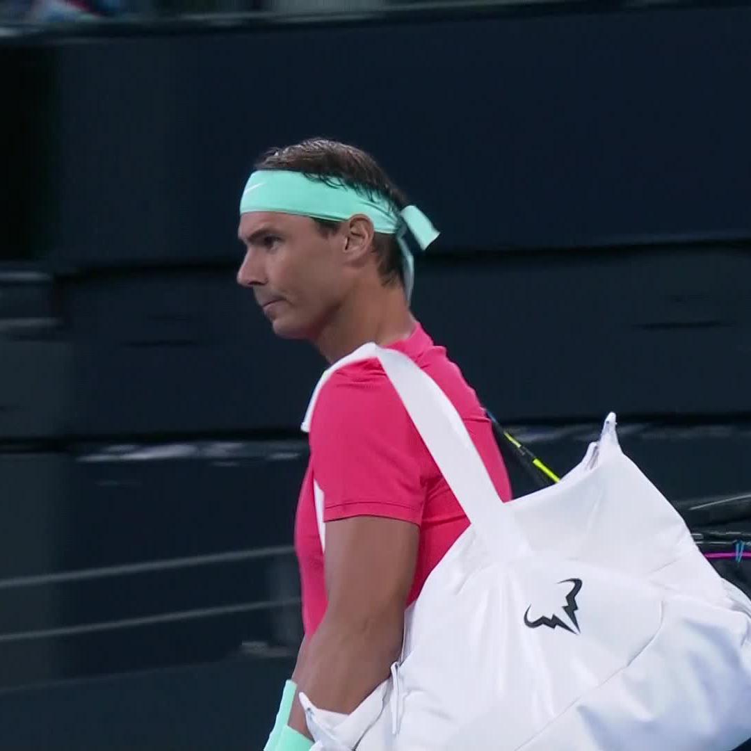 Please welcome, from Spain: RAFAEL. NADAL! Rafa Nadal #BrisbaneTennis