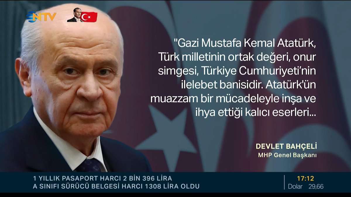 Gazi Mustafa Kemal Atatürk, Türk milletinin ortak değeri, onur simgesi, Türkiye Cumhuriyeti’nin ilelebet banisidir.
