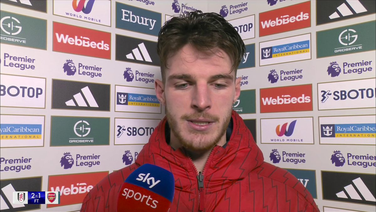 🗣️ "The mentality needs to be better" Declan Rice says Arsenal need more 'control and self belief' after suffering two consecutive defeats 🎙️