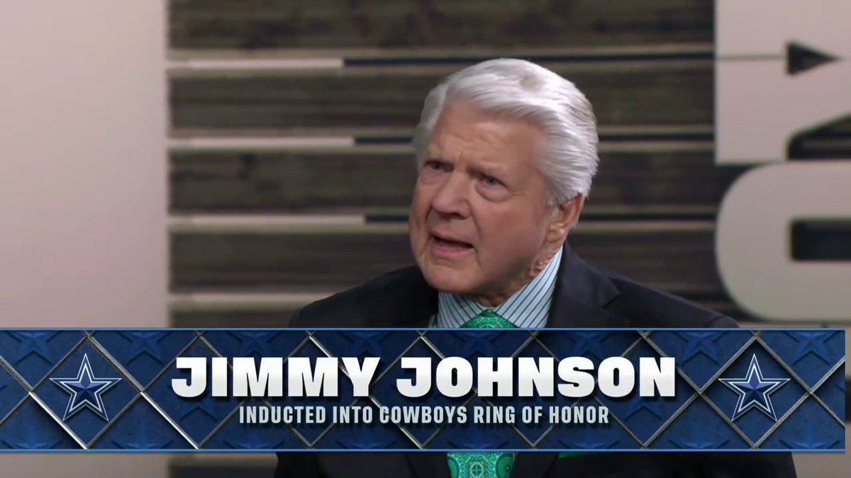 Such a beautiful moment 🥹 Jimmy Johnson gets emotional talking about what it means being inducted into the Dallas Cowboys Ring of Honor