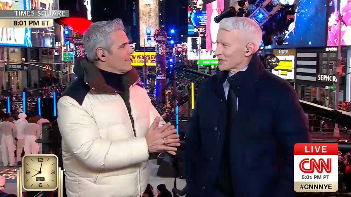 Ring in the new year with Anderson Cooper and Andy Cohen as they co-host CNN’s New Year’s Eve Live from Times Square! #CNNNYE