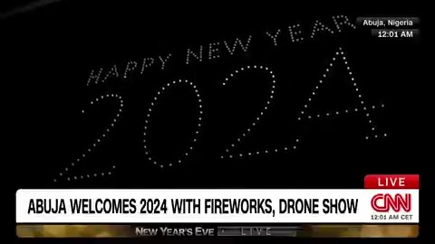 Abuja had “the biggest drone show ever in Africa” to welcome the new year - 300 drones in the sky to ring in 2024. We were live on CNN from the Nigerian capital. Happy New Year!