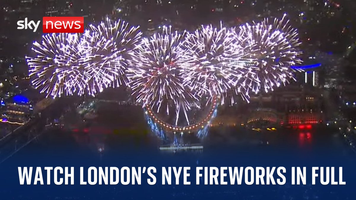 Watch London's New Year's Eve fireworks in full🎆 Spectators were treated to London's biggest-ever fireworks, lights and drone show over the River Thames. Read more: