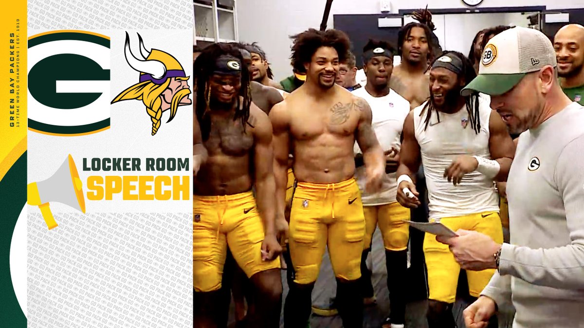 Go inside the locker room as the #Packers celebrate a New Year's Eve win over the Vikings. 🎥 #GBvsMIN | #GoPackGo