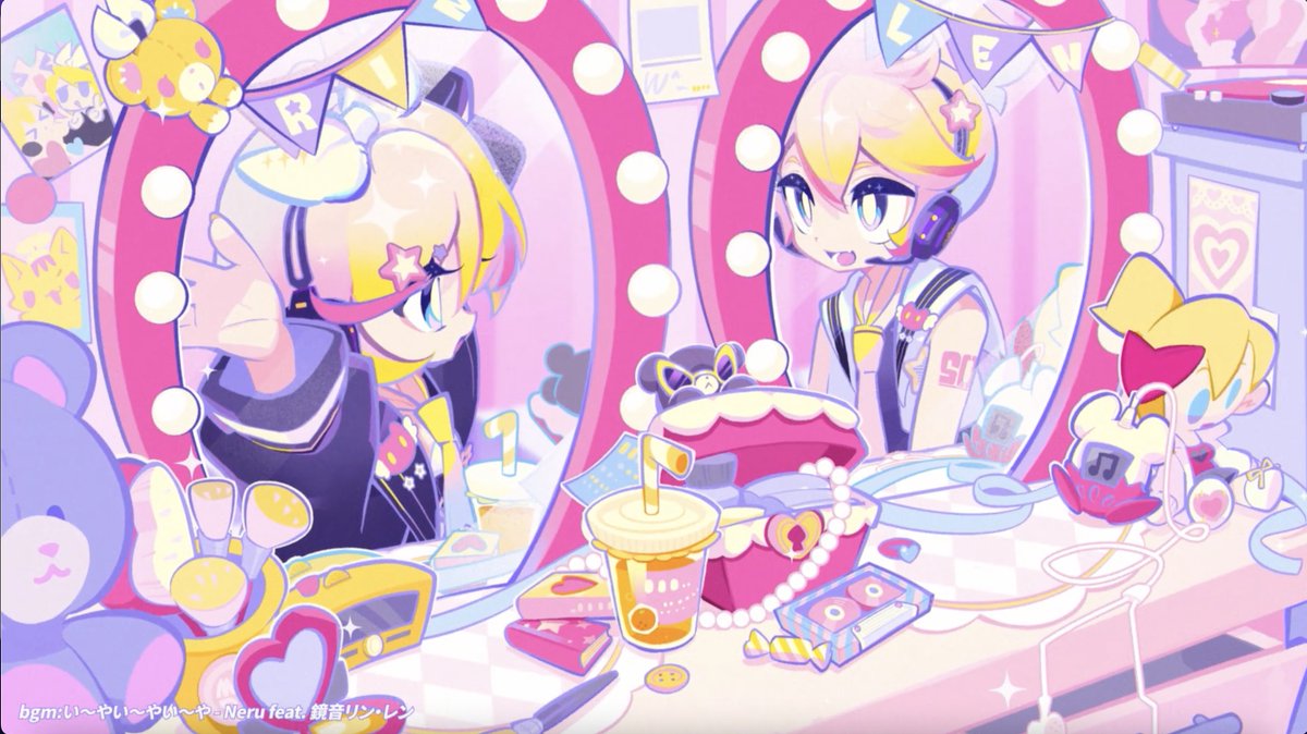 「Muse Dash」×「初音ミク」コラボ後半戦、鏡音リン・レン、登場！ 「このヘアピンとブローチの組み合わせは、私たちの身だけに実現できる天才なデザイン......あ、あれは私のコート！」 「持ってきたよ。今着てステージに急げば、ギリギリ次の曲に間に合うかも？」 #MuseDash #鏡音リン #鏡音レン