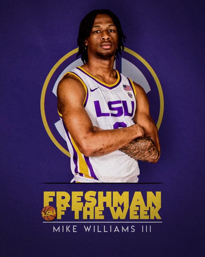 ⛹️‍♂️WK8 | SEC Mens Basketball Weekly Awards FRESHMAN: Mike Williams III LSU Basketball x #SECMBB