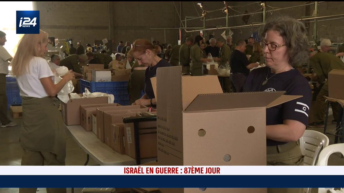 Emballage de cartons, préparation de repas: des centaines de bénévoles originaires du monde entier apportent leur aide aux soldats israéliens à Gaza