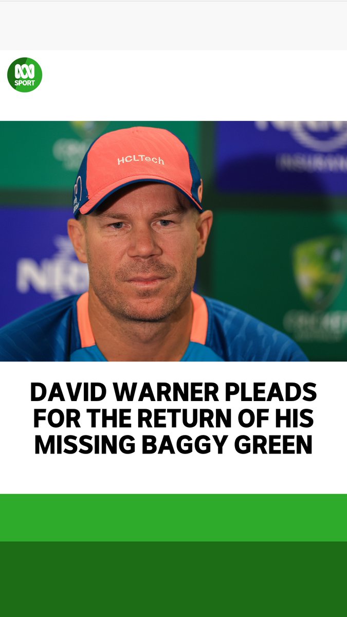 🏏🇦🇺 David Warner has issued an impassioned plea for the return of his baggy green. His backpack, which contained his baggy green, was taken from his luggage on the eve of the Sydney Test. 🎥: David Warner (via Instagram)