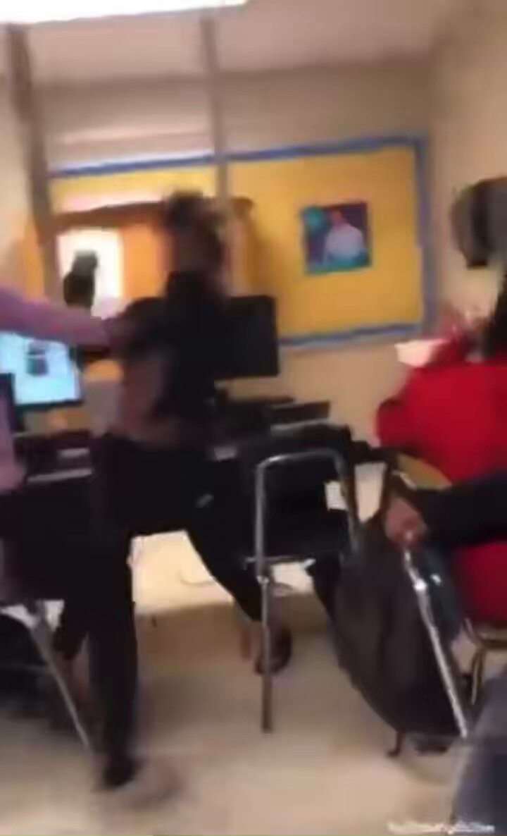 Girl in pink found out the girl was messing with her bf #Girlfights #schoolfights #Fights