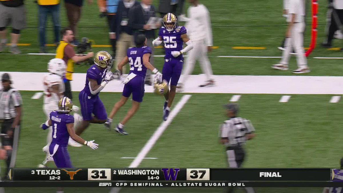 WASHINGTON HOLDS ON‼️ THE HUSKIES ARE GOING TO THE NATIONAL CHAMPIONSHIP 🏆 #CFBPlayoff