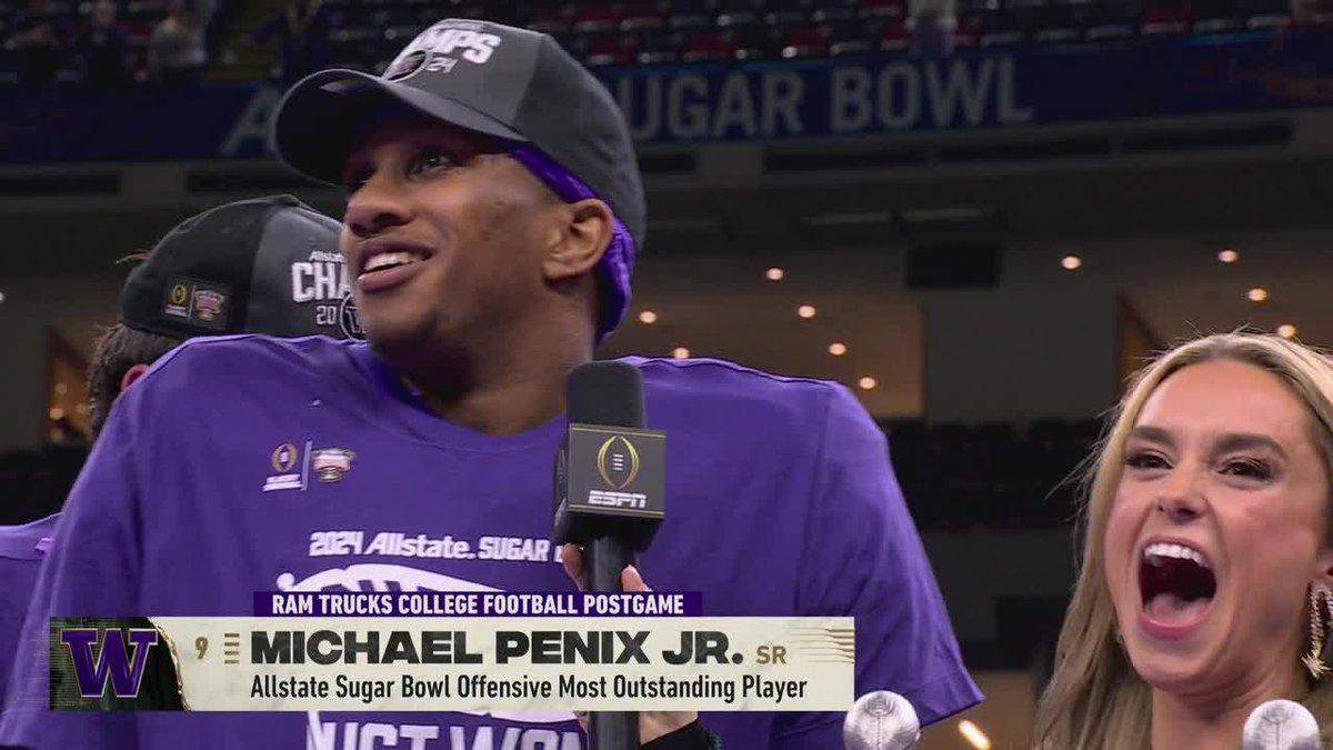 "We got one more to go!" This response from Michael Penix Jr. 👀