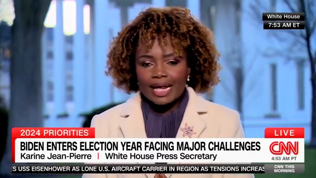 KARINE JEAN-PIERRE: "This president has done more in three years than any other president has done in two terms!" 🤔