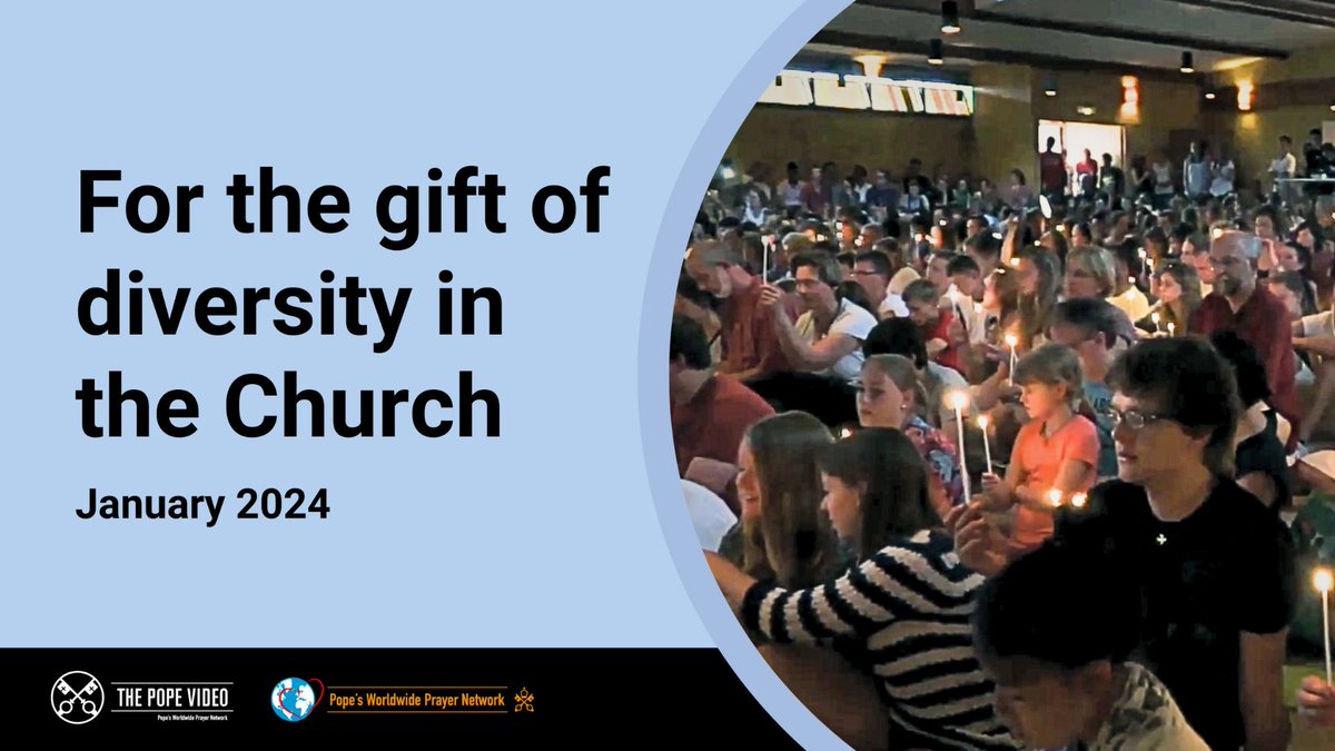 Pope Francis releases this video to accompany his prayer intention for January 2024, which is for "the gift of diversity in the Church."