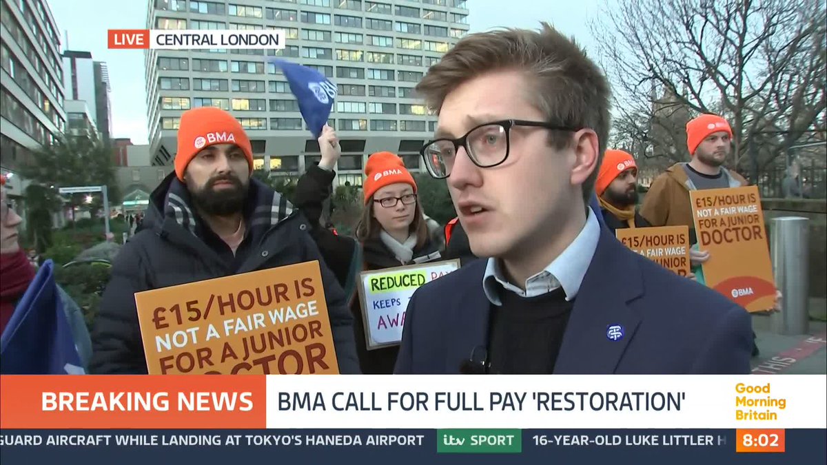 'With year on year pay cuts the government is just driving doctors away.' Dr Rob Laurenson, who is a member of the BMA Junior Doctor committee, talks about the reasons junior doctors have decided to go on a 6 day strike.