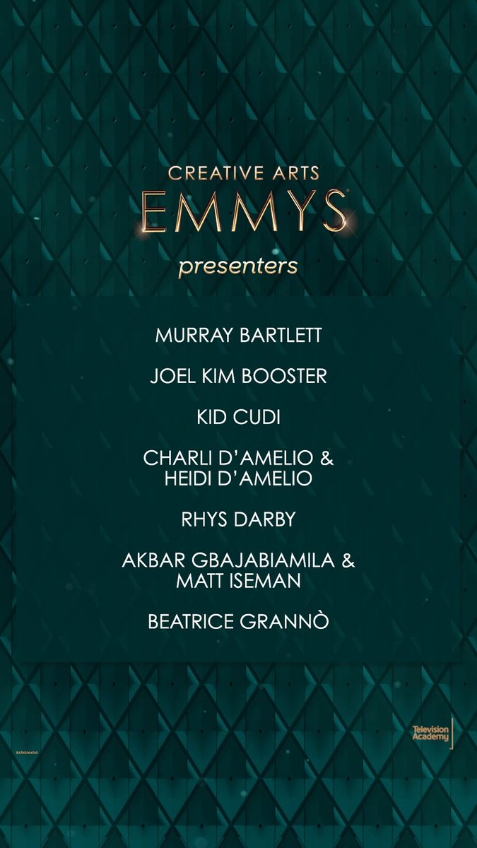 Meet the presenters for the 75th Creative Arts #Emmy Awards! Follow along here on X as we announce winners LIVE this weekend! Then, watch the full show on Saturday, Jan. 13 at 8 PM ET / 5 PM PT on FXX. #75thEmmys #Emmys #TelevisionAcademy