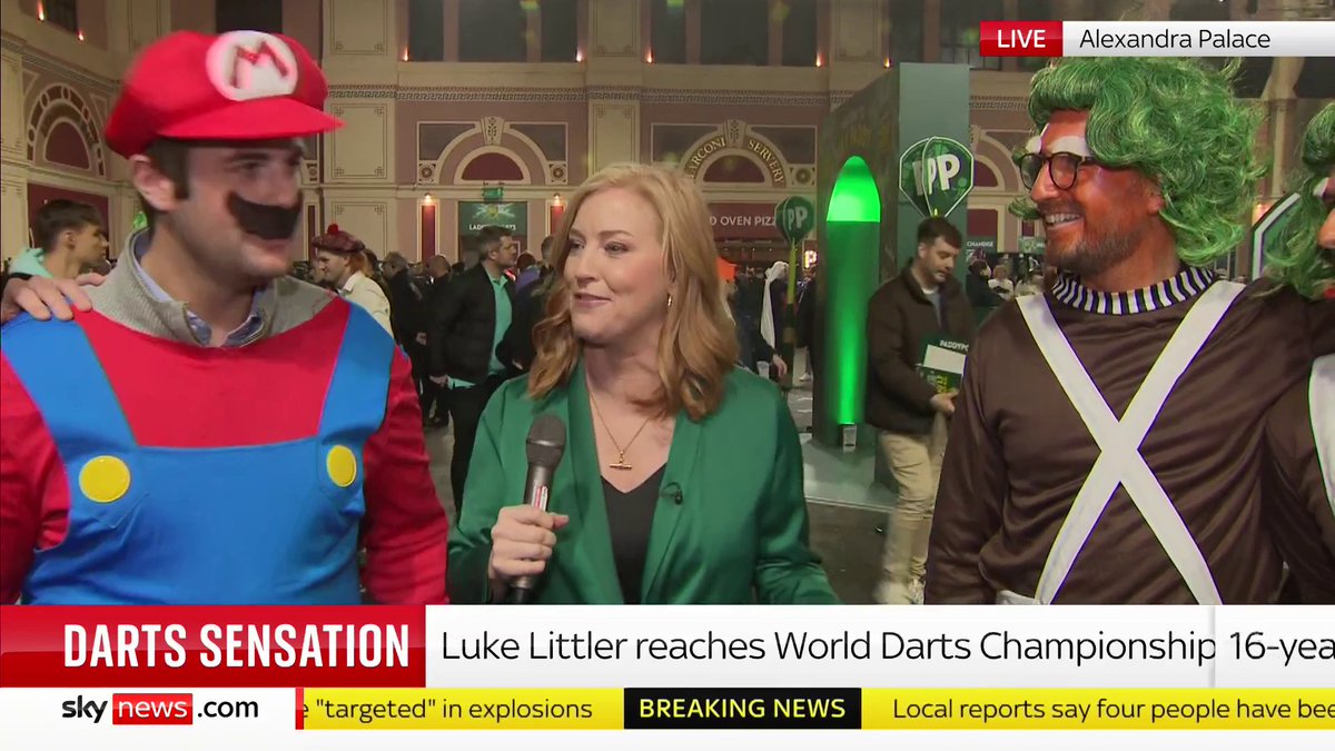 "Can't beat him - 16-years-old - he's gonna absolutely smash it". Sarah-Jane Mee speaks to fans at Alexandra Palace who are rooting for 16-year-old Luke Littler in tonight's World Darts Championship 🎯 📺 Sky 501, Virgin 602, Freeview 233 and YouTube